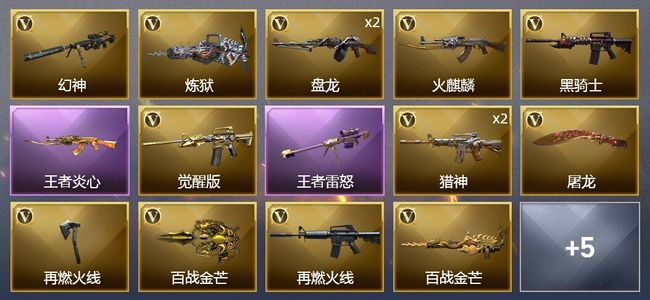 穿越火线（CF）2王者武器 15V武器 5皮肤 可排位 新锐