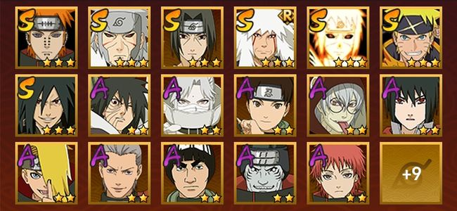 火影忍者V9 7S忍 19A忍 85忍 821S碎片 13通灵 200W战力 前1000名 上忍