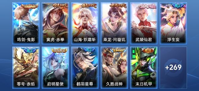 王者荣耀V1 1典藏 14传说 84史诗 281皮肤 尊贵铂金I