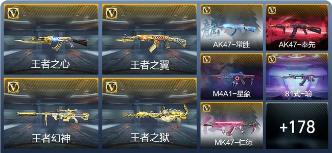 穿越火线：枪战王者V8 14王者武器 220英雄武器 5英雄角色 363万化 枪王SSS