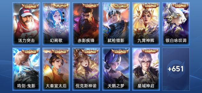 王者荣耀V10 13典藏 7星传说 107传说 240史诗 663皮肤 124英雄 至尊星耀IV