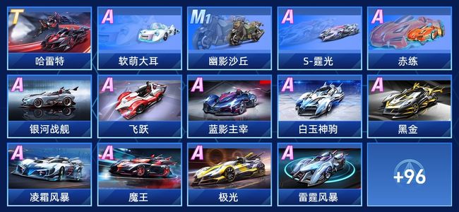 QQ飞车手游V10 1永久T车 62永久A车 110永久赛车 47宠物 女号 星耀