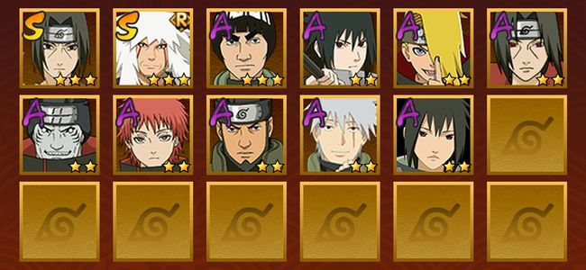 火影忍者2S忍 10A忍 54忍 234S碎片 10通灵 200W战力 前1000名 中忍