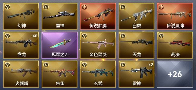 穿越火线（CF）2传说武器 63V武器 2V角色 16皮肤 可排位 新锐
