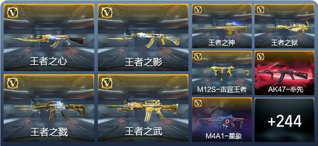 穿越火线：枪战王者V8 24王者武器 294英雄武器 11英雄角色 397万化 枪皇SS