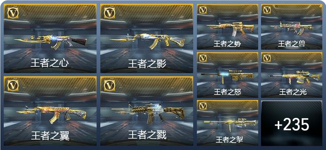 穿越火线：枪战王者V9 33王者武器 280英雄武器 51英雄角色 373万化 传奇