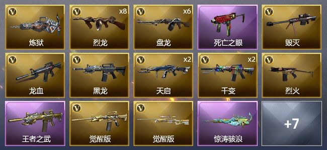 穿越火线（CF）2王者武器 2炫金武器 28V武器 1皮肤 可排位 新锐