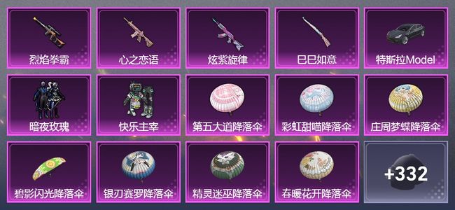 和平精英1载具 6升级枪 3粉装 201套装 80840热力 19印记