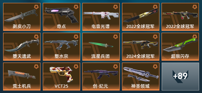 无畏契约20橙皮 10紫皮 103皮肤 44810皮肤总价值 1120已用源晶