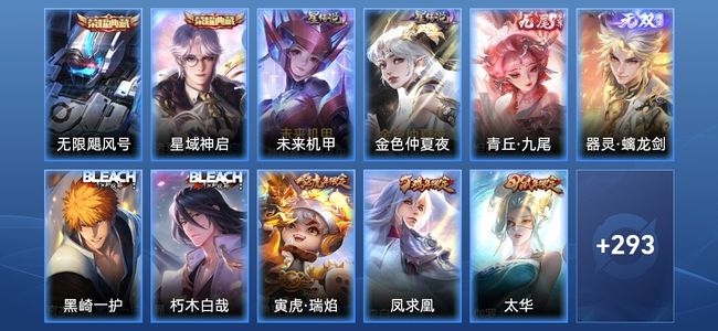 王者荣耀V8 2典藏 2无双 2星传说 18传说 84史诗 302皮肤 至尊星耀IV