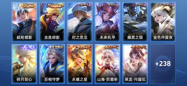 王者荣耀【苹果版】V8 2典藏 1无双 4星传说 23传说 58史诗 244皮肤 至尊星耀II