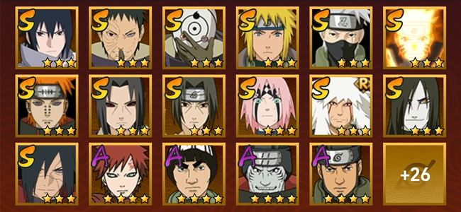 火影忍者V8 14S忍 29A忍 162忍 1886S碎片 16通灵 600W战力 上忍