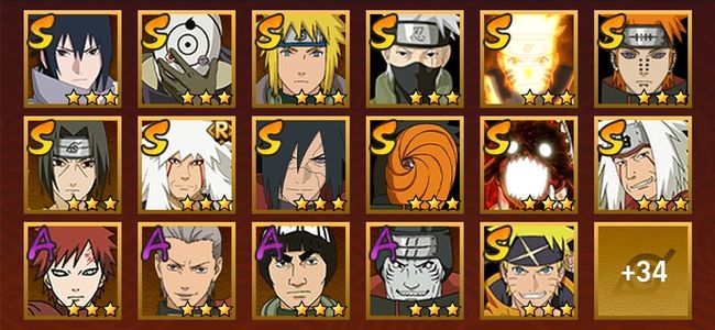 火影忍者V11 13S忍 38A忍 145忍 1691S碎片 13通灵 500W战力 前1000名 暗部