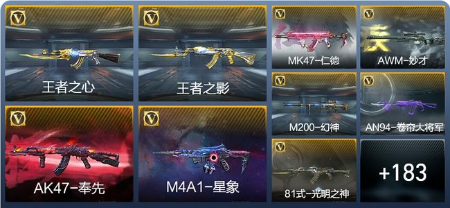 穿越火线：枪战王者V8 19王者武器 204英雄武器 6英雄角色 393万化 枪王SS