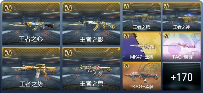 穿越火线：枪战王者V8 28王者武器 194英雄武器 5英雄角色 380万化 大师SS