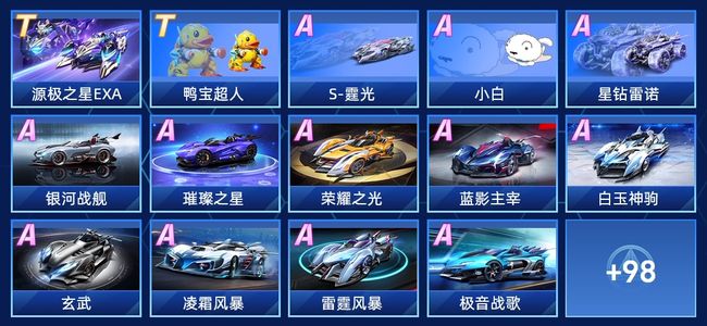 QQ飞车手游V9 2永久T车 65永久A车 112永久赛车 49宠物 男号 星耀