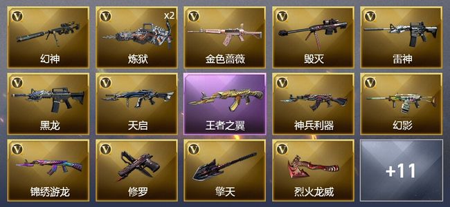 穿越火线（CF）1王者武器 16V武器 7皮肤 可排位 传奇