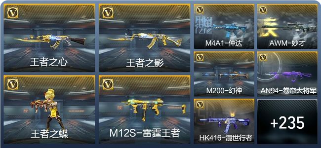 穿越火线：枪战王者V5 8王者武器 274英雄武器 9英雄角色 417万化 枪神