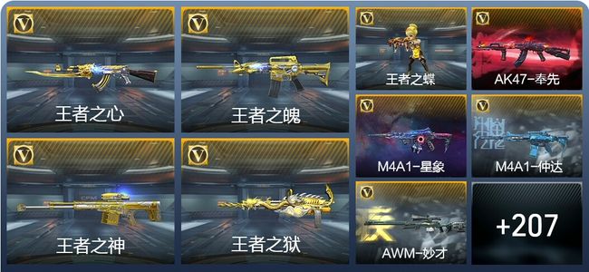 穿越火线：枪战王者V8 25王者武器 230英雄武器 7英雄角色 482万化 大师