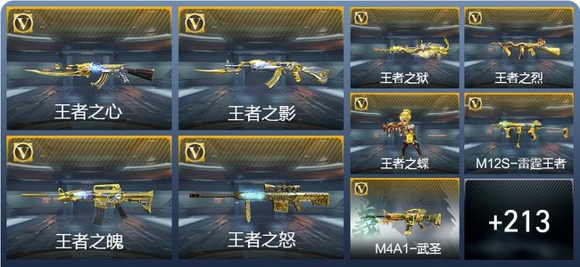穿越火线：枪战王者23王者武器 222英雄武器 9英雄角色 492万化 枪王SS
