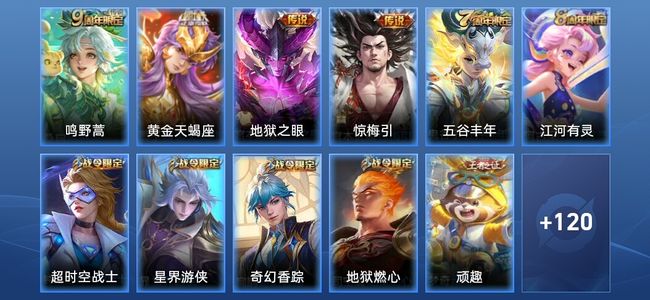 王者荣耀V5 4传说 36史诗 131皮肤 永恒钻石IV