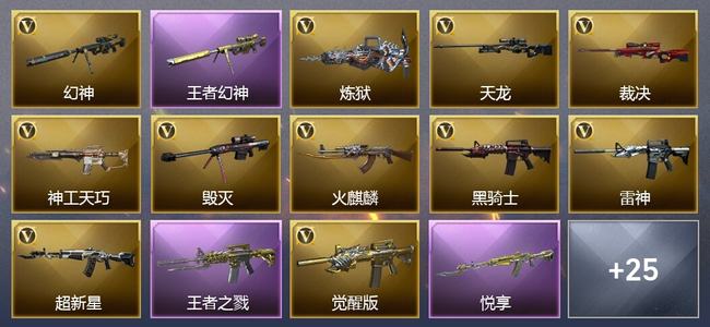 穿越火线（CF）4王者武器 23V武器 2V角色 8皮肤 可排位 传奇