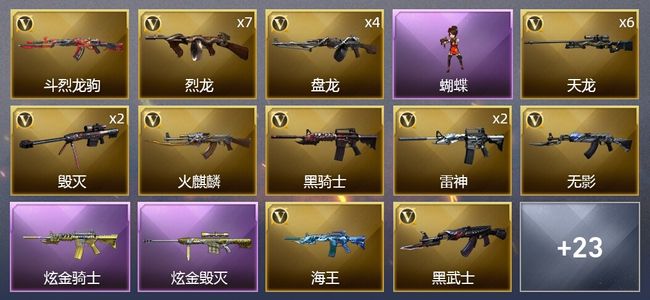 穿越火线（CF）2炫金武器 48V武器 1V角色 8皮肤 可排位 专家