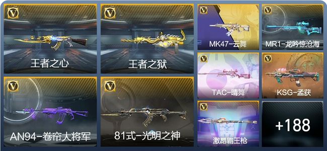 穿越火线：枪战王者6王者武器 197英雄武器 5英雄角色 284万化 大师SS