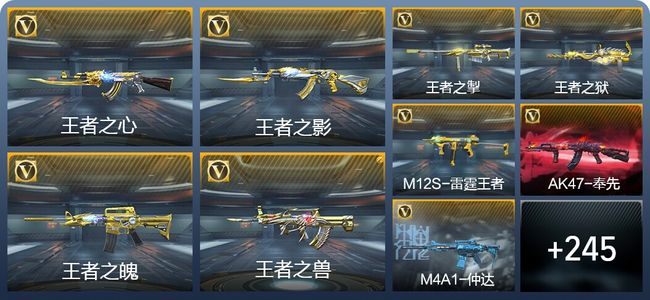 穿越火线：枪战王者V7 20王者武器 286英雄武器 8英雄角色 557万化 枪皇SS