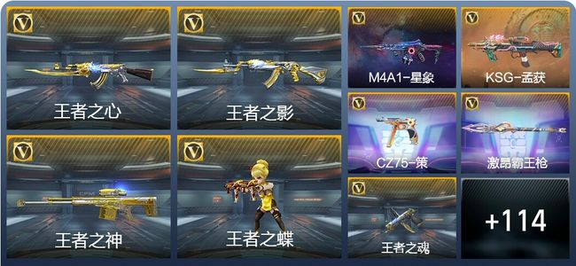 穿越火线：枪战王者V8 8王者武器 152英雄武器 6英雄角色 244万化 枪王SSS