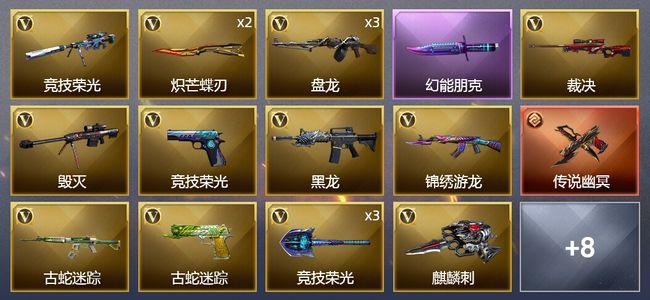 穿越火线（CF）1传说武器 1王者武器 27V武器 1V角色 9皮肤 可排位 专家