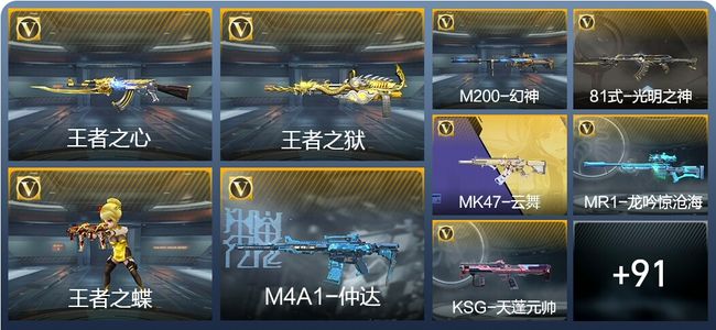 穿越火线：枪战王者V5 4王者武器 202英雄武器 5英雄角色 361万化 专家S