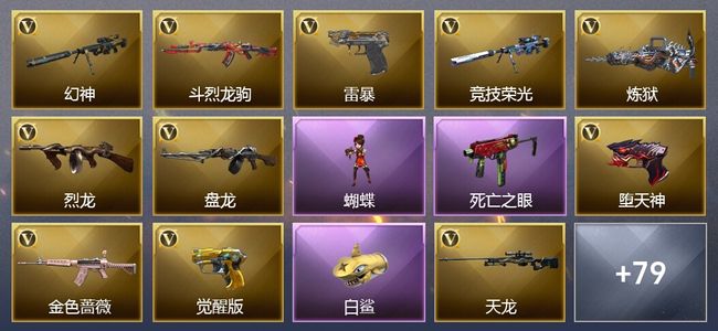 穿越火线（CF）28王者武器 2炫金武器 96V武器 29V角色 15皮肤 可排位