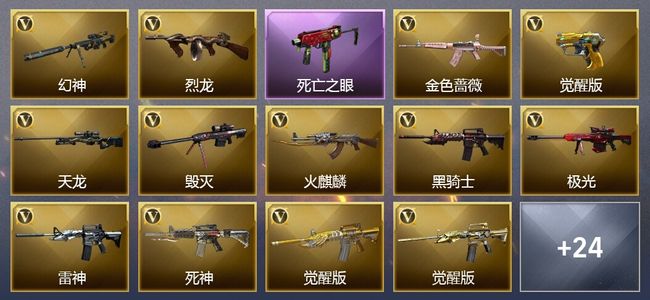 穿越火线（CF）13王者武器 1炫金武器 30V武器 19V角色 13皮肤 可排位