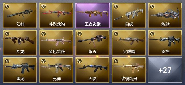 穿越火线（CF）1王者武器 51V武器 12V角色 33皮肤 可排位
