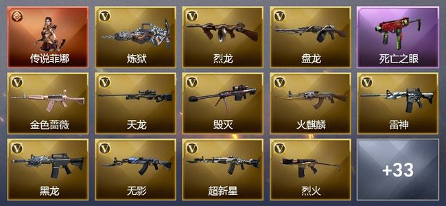 穿越火线（CF）1传说角色 0传说武器 3王者武器 2炫金武器 51V武器 18V角色 13皮肤 可排位 无