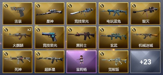 穿越火线（CF）63V武器 1V角色 14皮肤 可排位