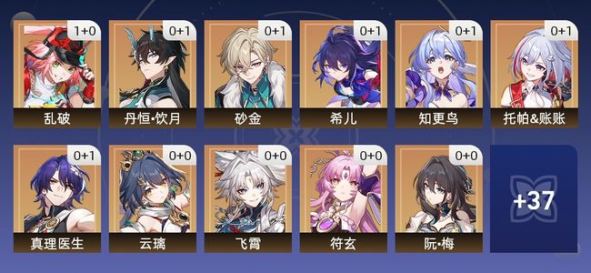 崩坏：星穹铁道67黄 39角色黄 28光锥黄 26五星角色 14五星光锥 70级 女主