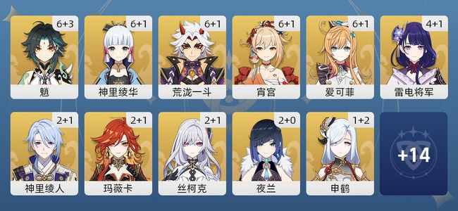 原神118黄 91角色黄 27武器黄 25五星角色 18五星武器 女主 60级