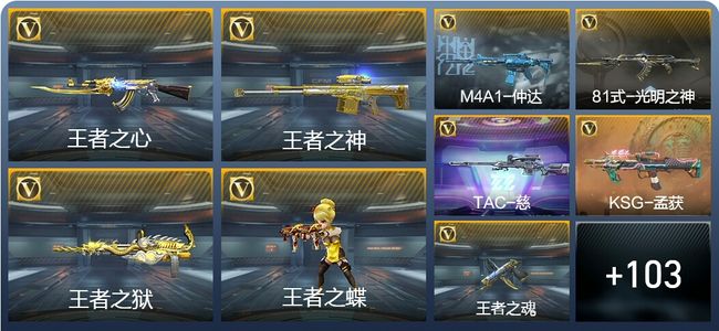 穿越火线：枪战王者V2 8王者武器 121英雄武器 4英雄角色 166万化 枪王