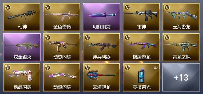 穿越火线（CF）1炫金武器 21V武器 1V角色 3皮肤 可排位 新锐