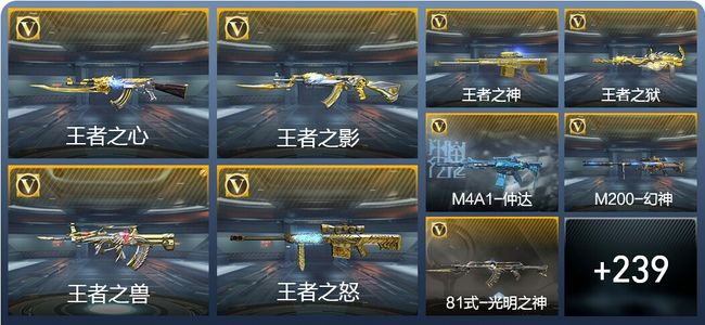 穿越火线：枪战王者V6 15王者武器 248英雄武器 10英雄角色 408万化 枪皇