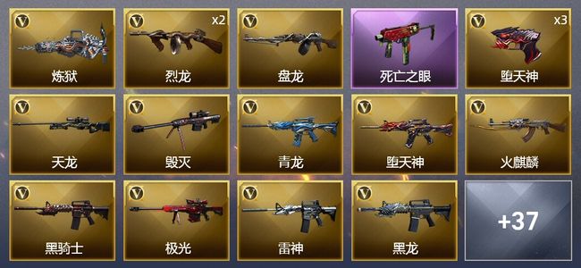 穿越火线（CF）5王者武器 1炫金武器 65V武器 3V角色 12皮肤 可排位 大师