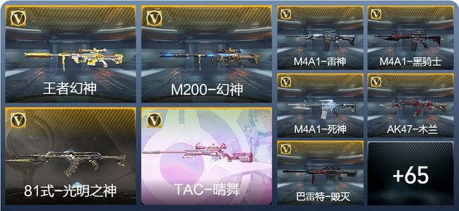 穿越火线：枪战王者V6 8王者武器 90英雄武器 1英雄角色 140万化 枪圣SS