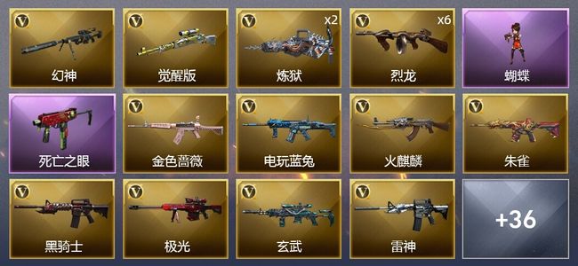 穿越火线（CF）56V武器 1V角色 10皮肤 不可排位 新锐