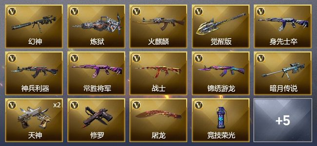 穿越火线（CF）20V武器 6皮肤 可排位 新锐