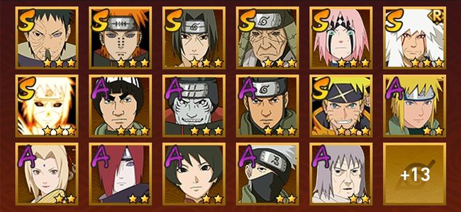 火影忍者V9 8S忍 22A忍 118忍 1231S碎片 16通灵 500W战力 上忍