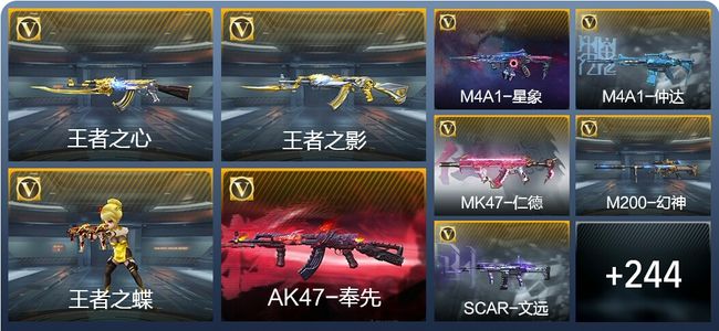 穿越火线：枪战王者8王者武器 253英雄武器 10英雄角色 434万化 传奇