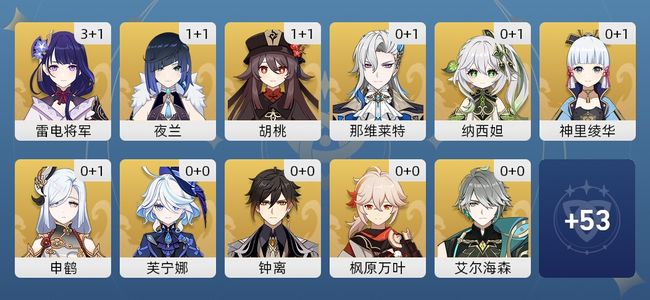 原神47黄 35角色黄 12武器黄 23五星角色 12五星武器 男主 60级