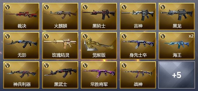 穿越火线（CF）19V武器 9皮肤 可排位 新锐